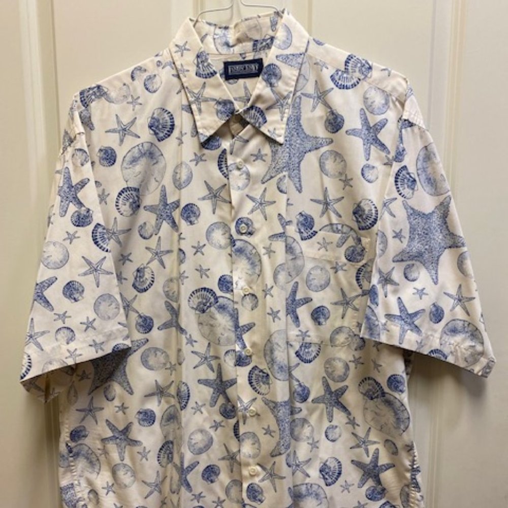 Lands' End Beach Shell Shirt XL
